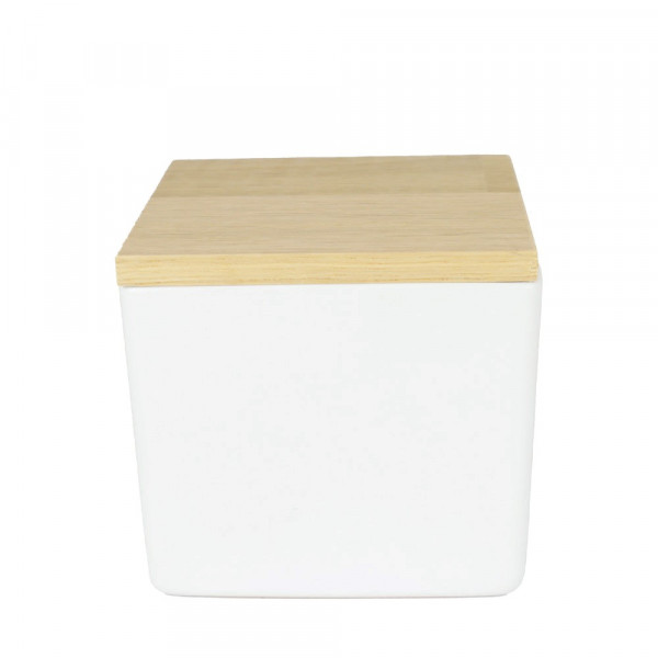 Tierurne Keramik Cube weiß